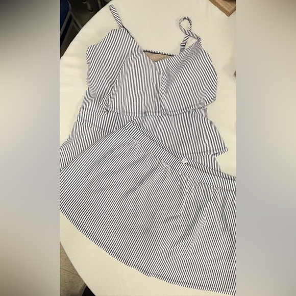 Cacique Other - Cacique Navy and White Striped two piece bathing suit size 22